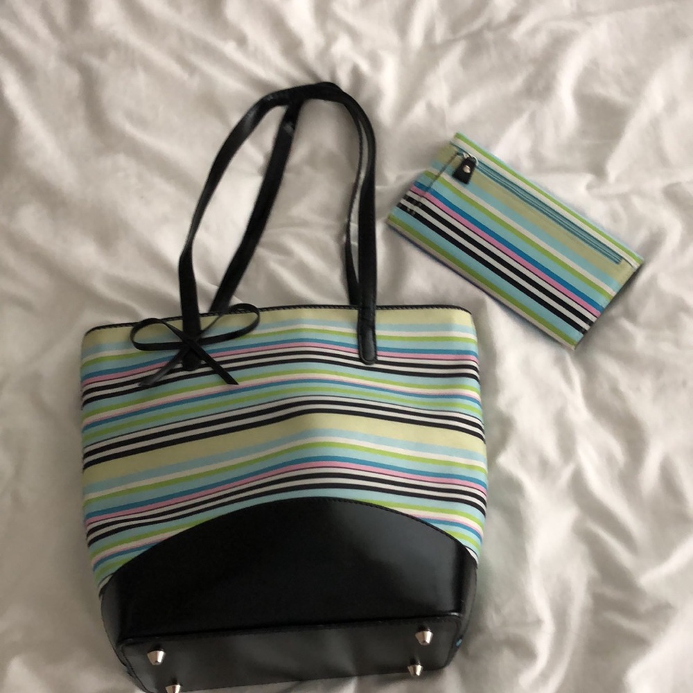 Striped purse
